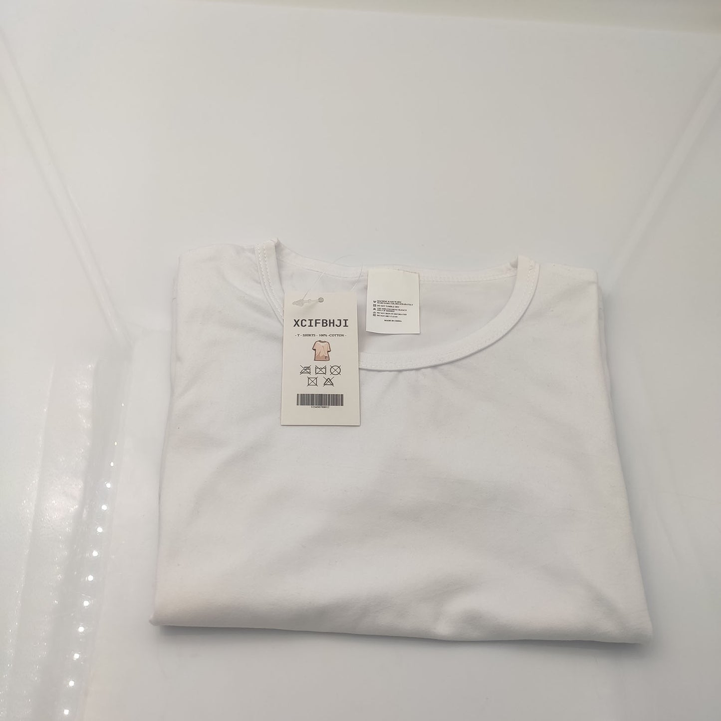 XCIFBHJI Premium Cotton T-shirt in White