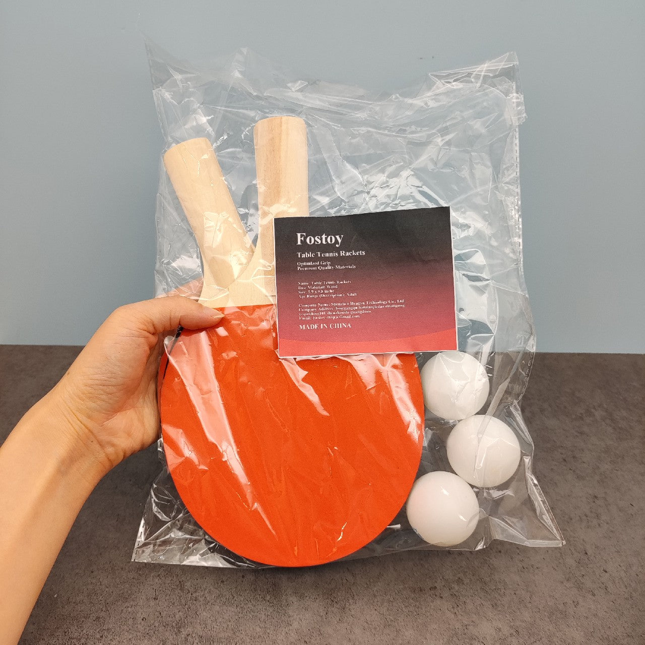 Fostoy Table Tennis Rackets Ping Pong Paddles for Indoor & Outdoor Games