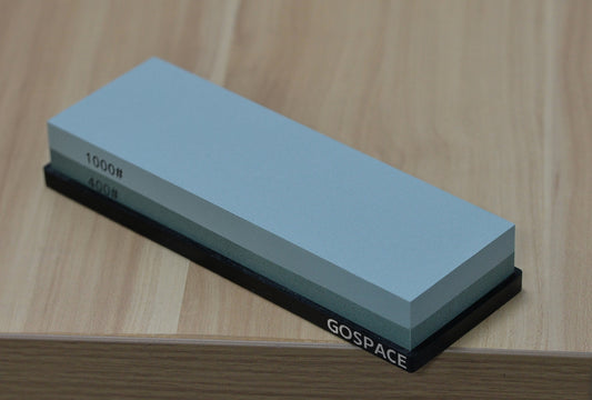 Gospace Double-Sided Knife Sharpener with 1000# and 400# Grits, Blue and Green