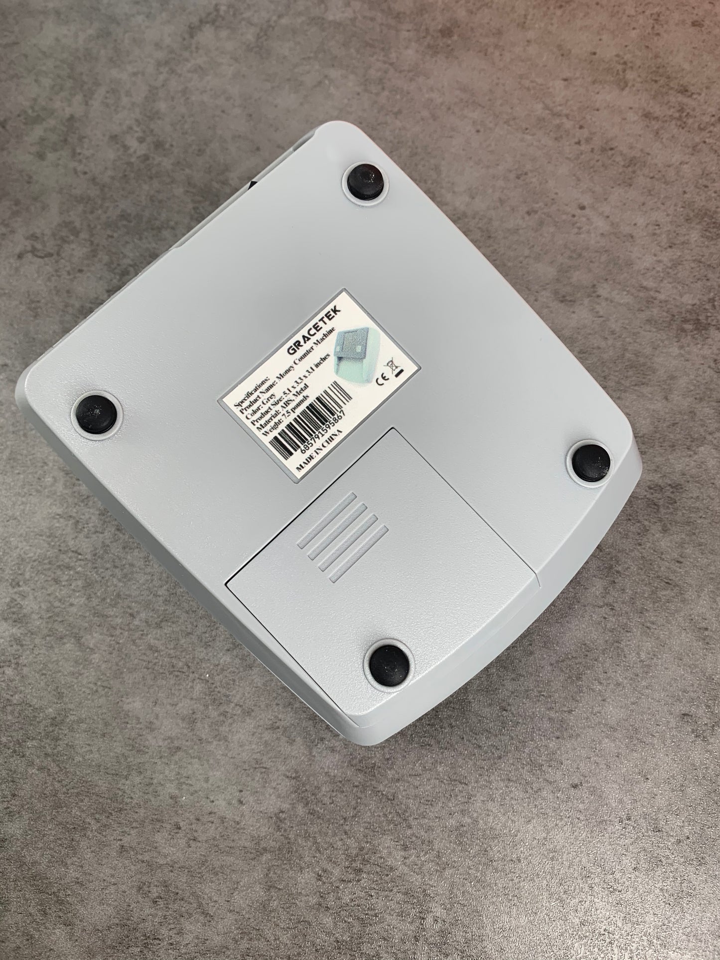 GRACETEK Portable Money Counting Machine Counterfeit Bill Detector Machine For Small Business in Gray