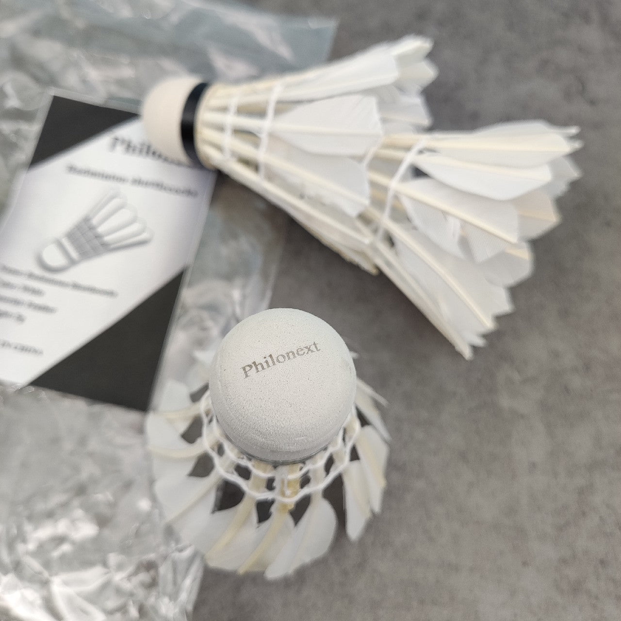 Philonext 3PCS Goose feather Badminton Shuttlecocks Train White