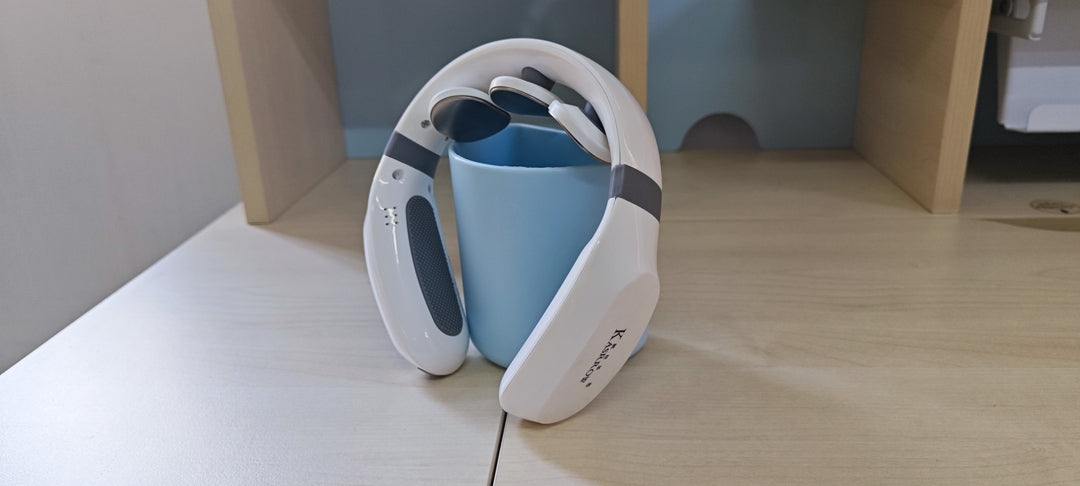 Massage Apparatus Neck Massager for Neck Pain Fatigue Relief for Adults, White