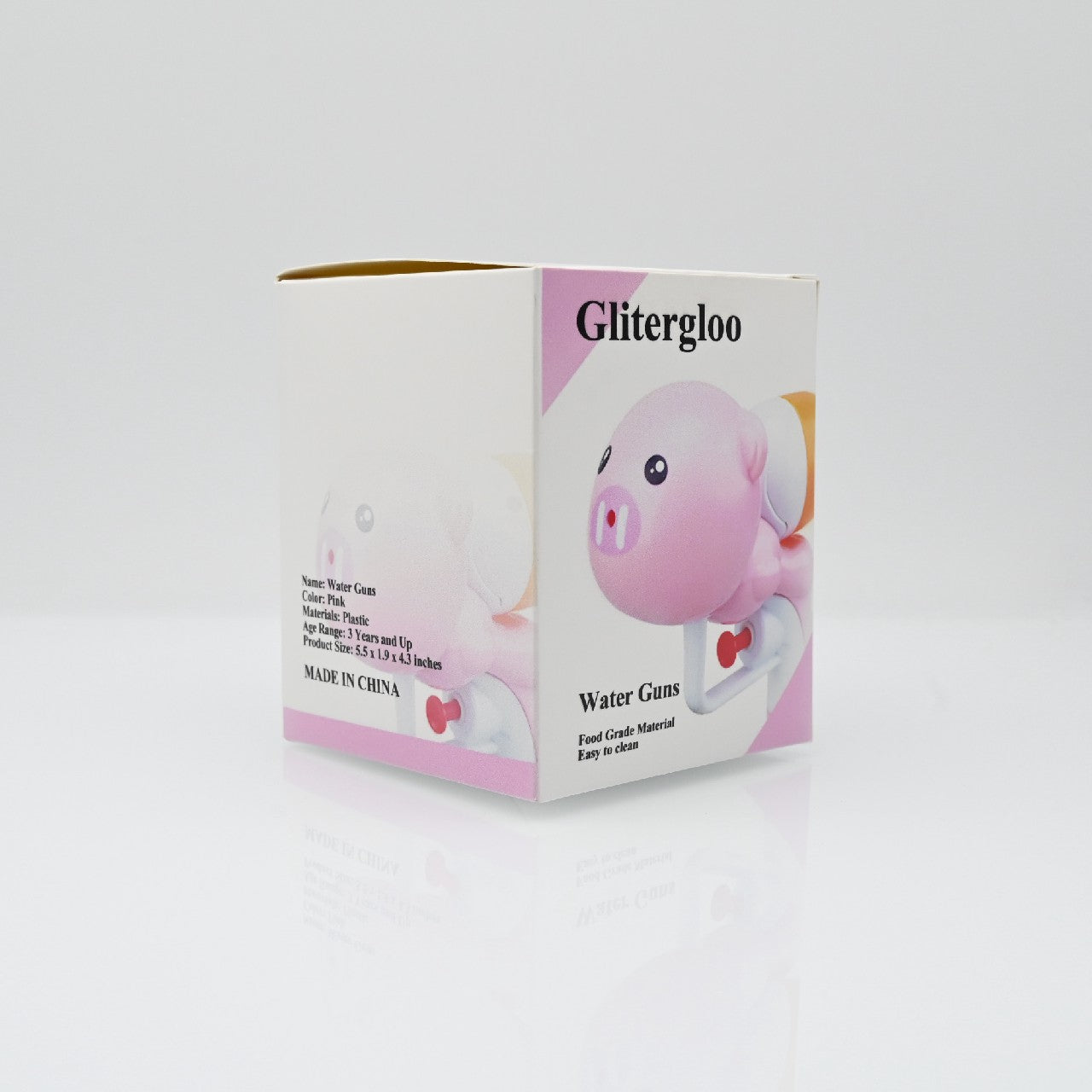 Glitergloo Pink Children's Toys Water Gun Summer Beach Toys Pig Toys Water Gun