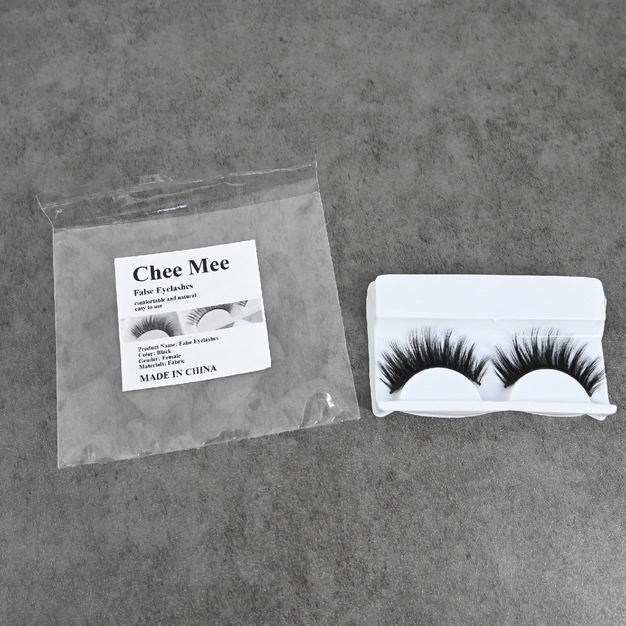 Chee Mee Natural Thick Cross Type False Eyelashes Curl False Eyelashes in Black