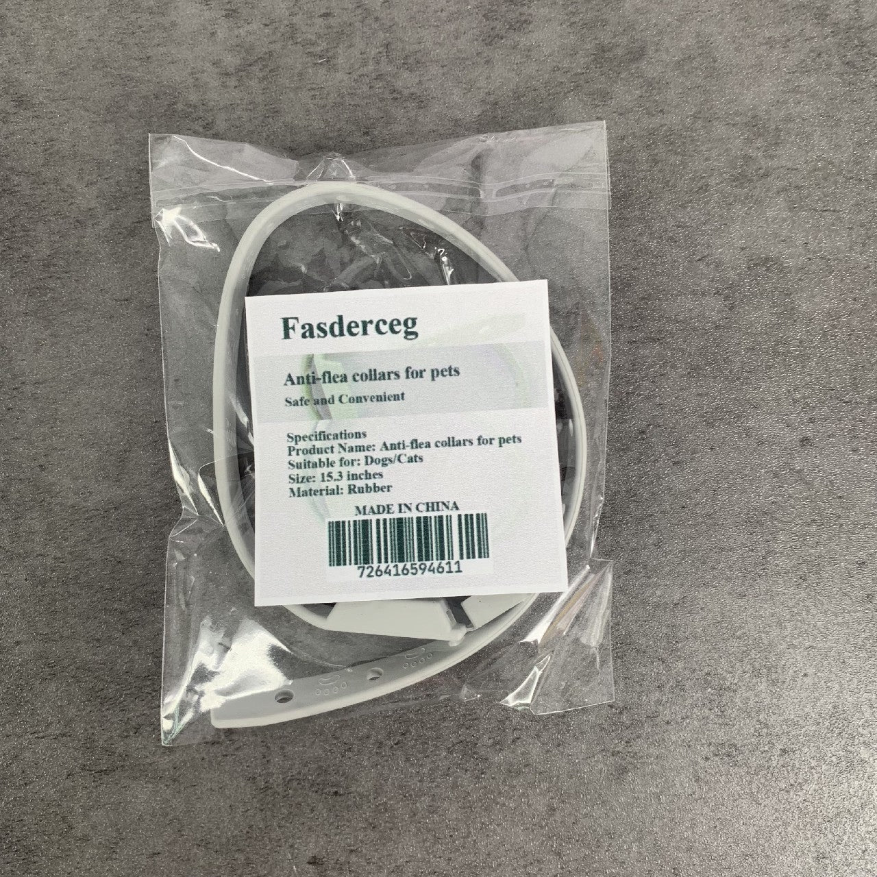 Fasderceg Pet Collars, Anti Flea Collars Adjustable Pet Collars, White