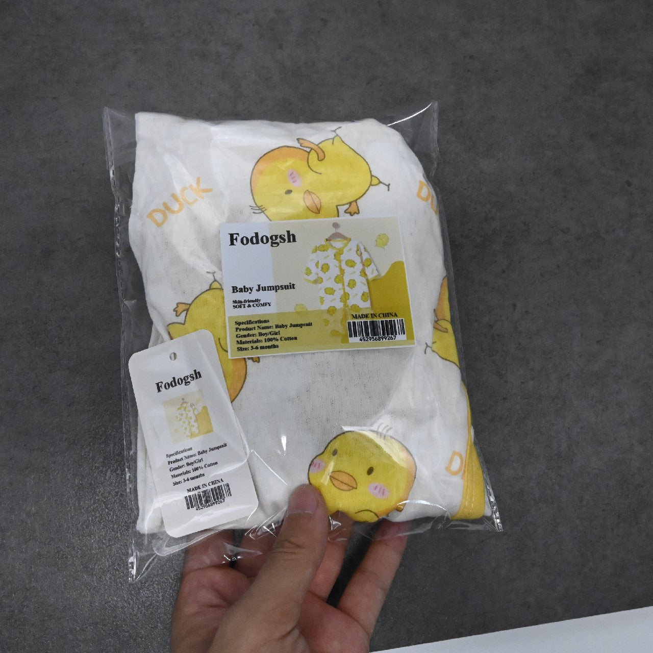 Fodogsh Button Jumpsuit Romper Infant Long Sleeve Knit Cotton Outfits Clothes for Baby Boy Girl