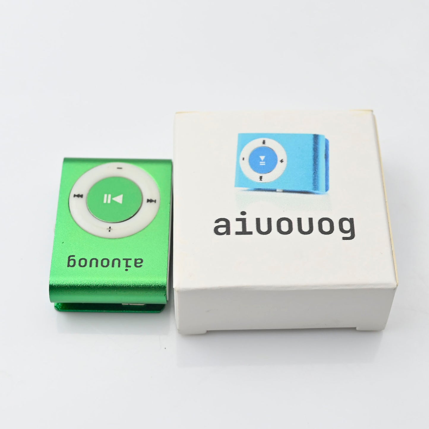 aiuouog Mini Clip MP3 Player in Green