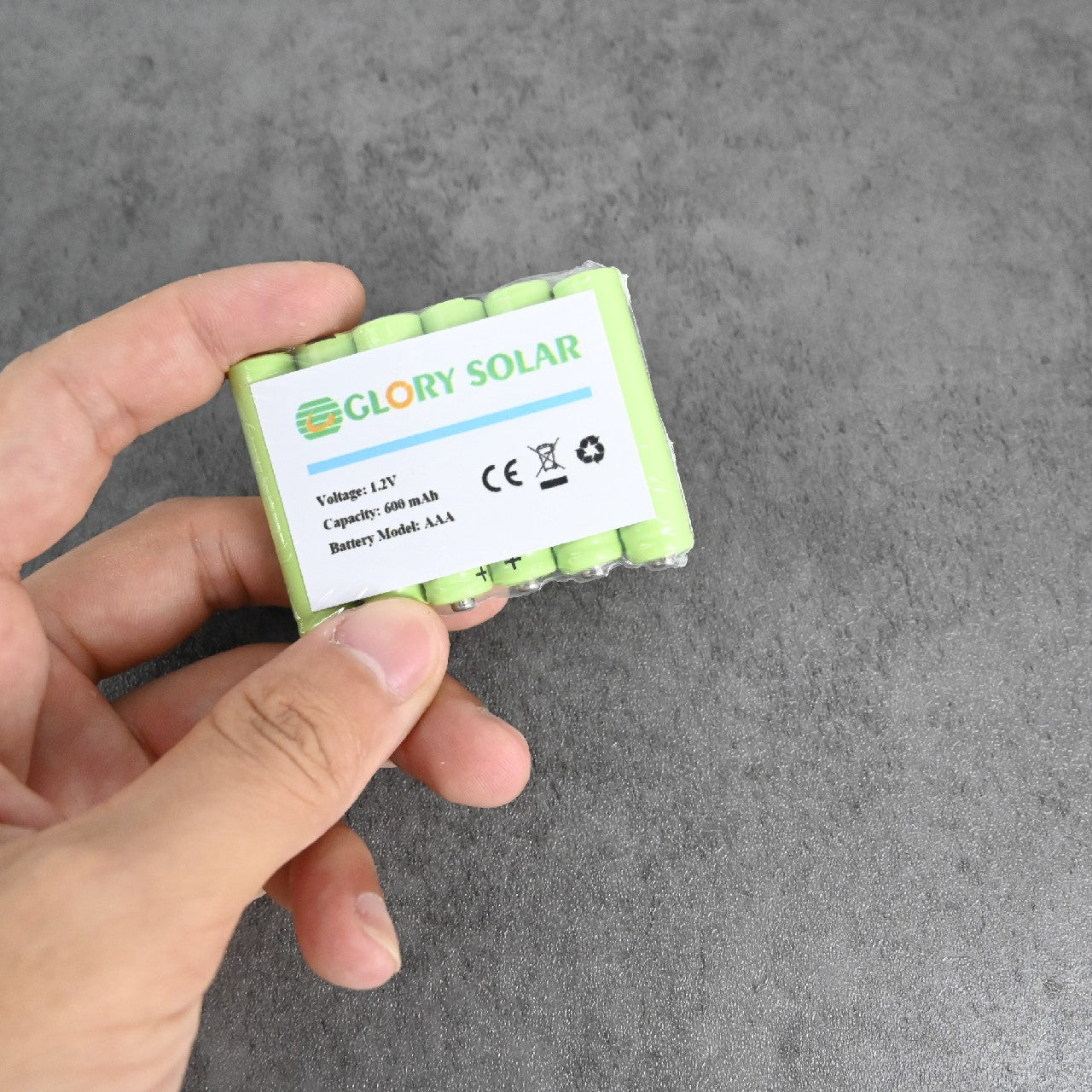 Glory solar Rechargeable Battery for Toy Alarm Clock Air Conditioner Flashlight AAA Battery