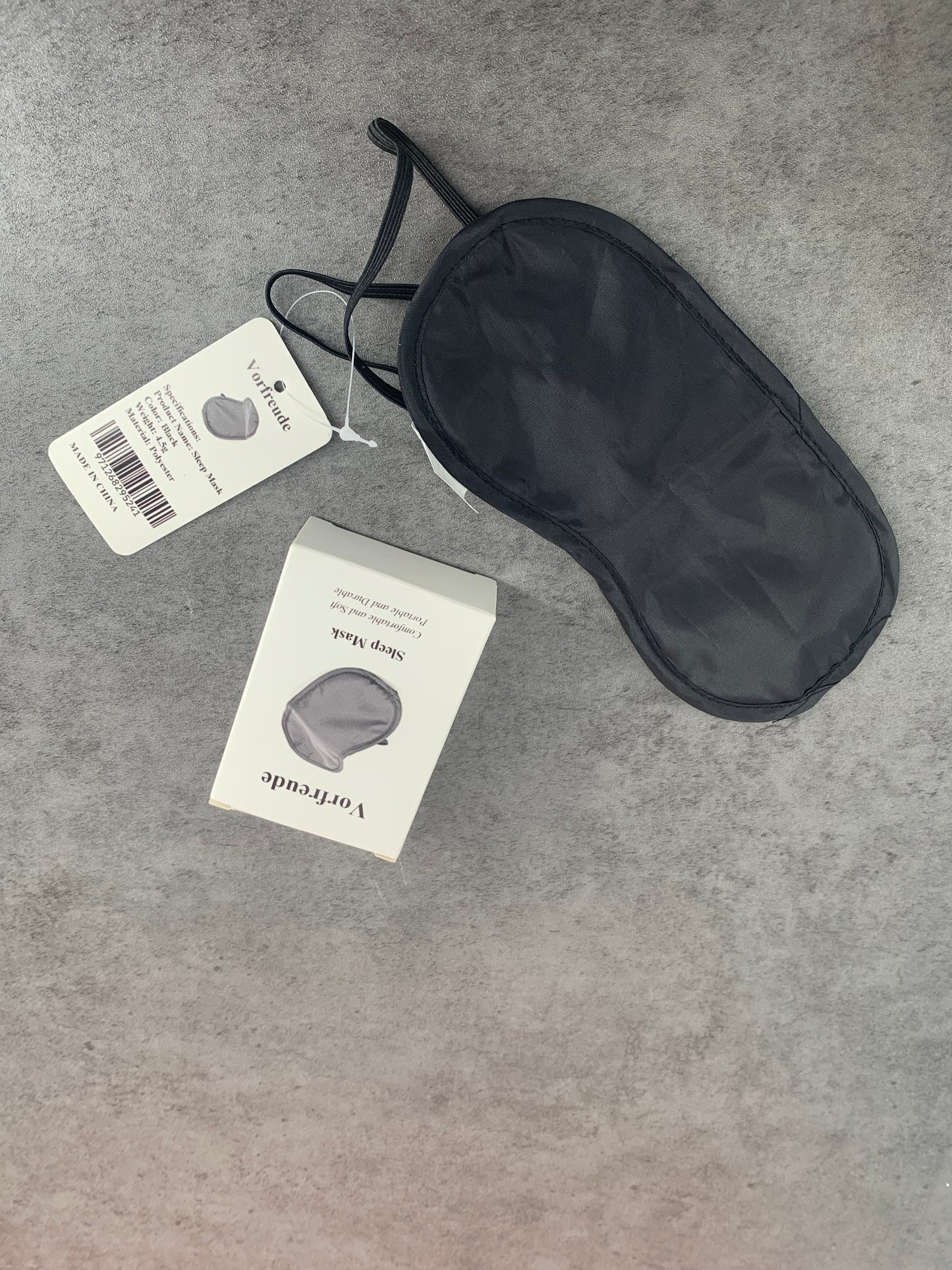 Vorfreude Sleeping Eye Mask Blackout Soft Comfort Eye Mask For Men Women Black