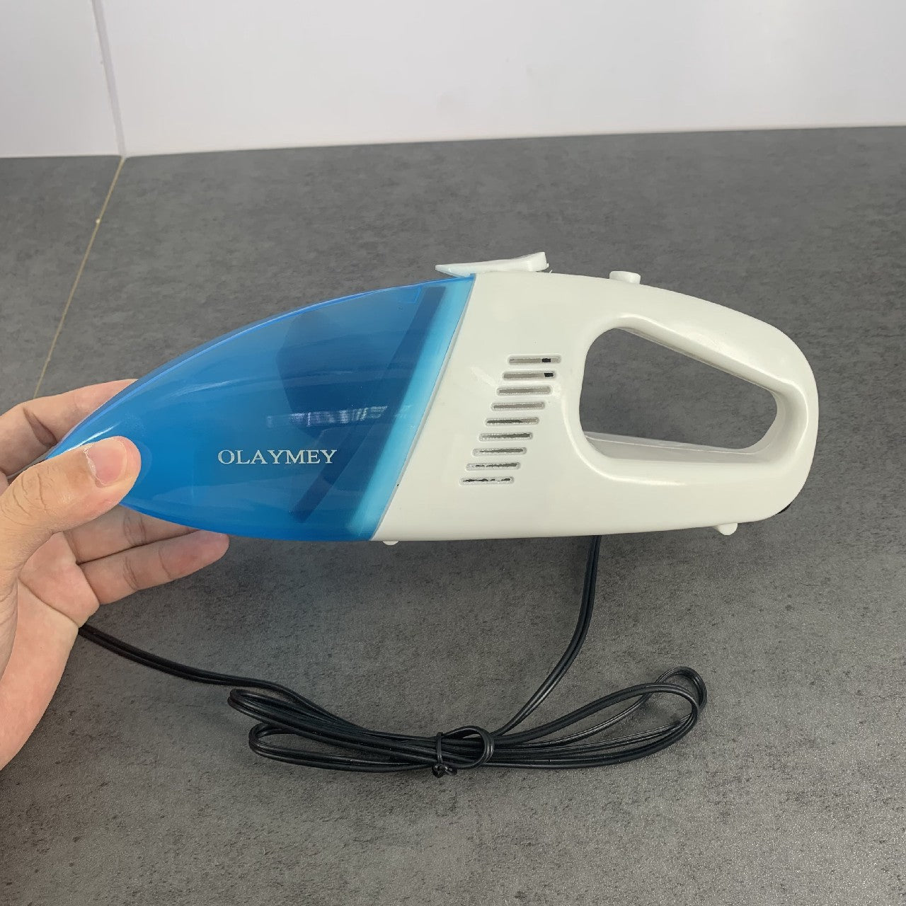 OLAYMEY Handheld Car Vacuum Cleaner With Wired Power Cord in Blue