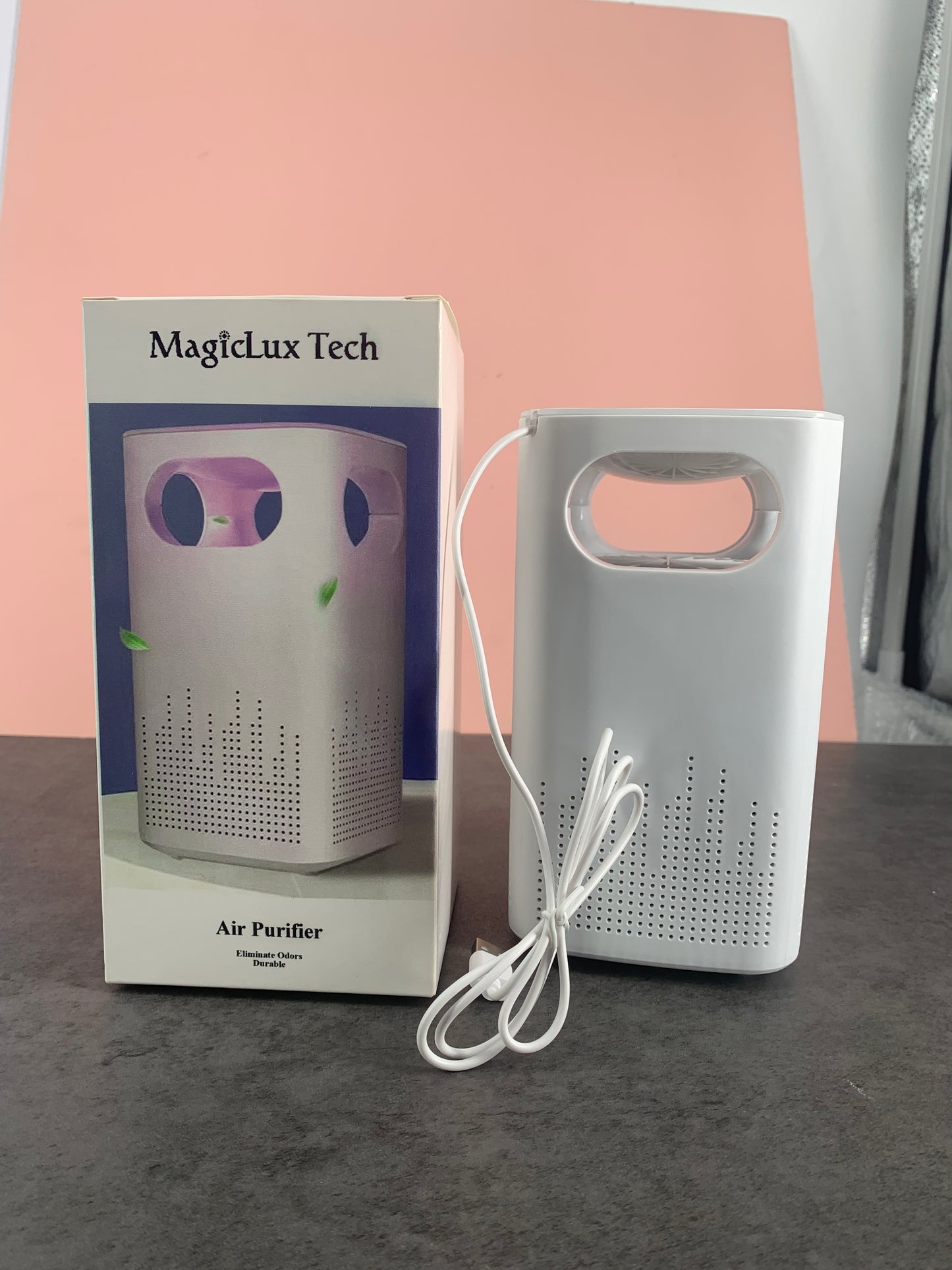 MagicLux Tech Portable Home Air Purifier, Indoor Odor Removal, Smoke Removal for Bedroom Office