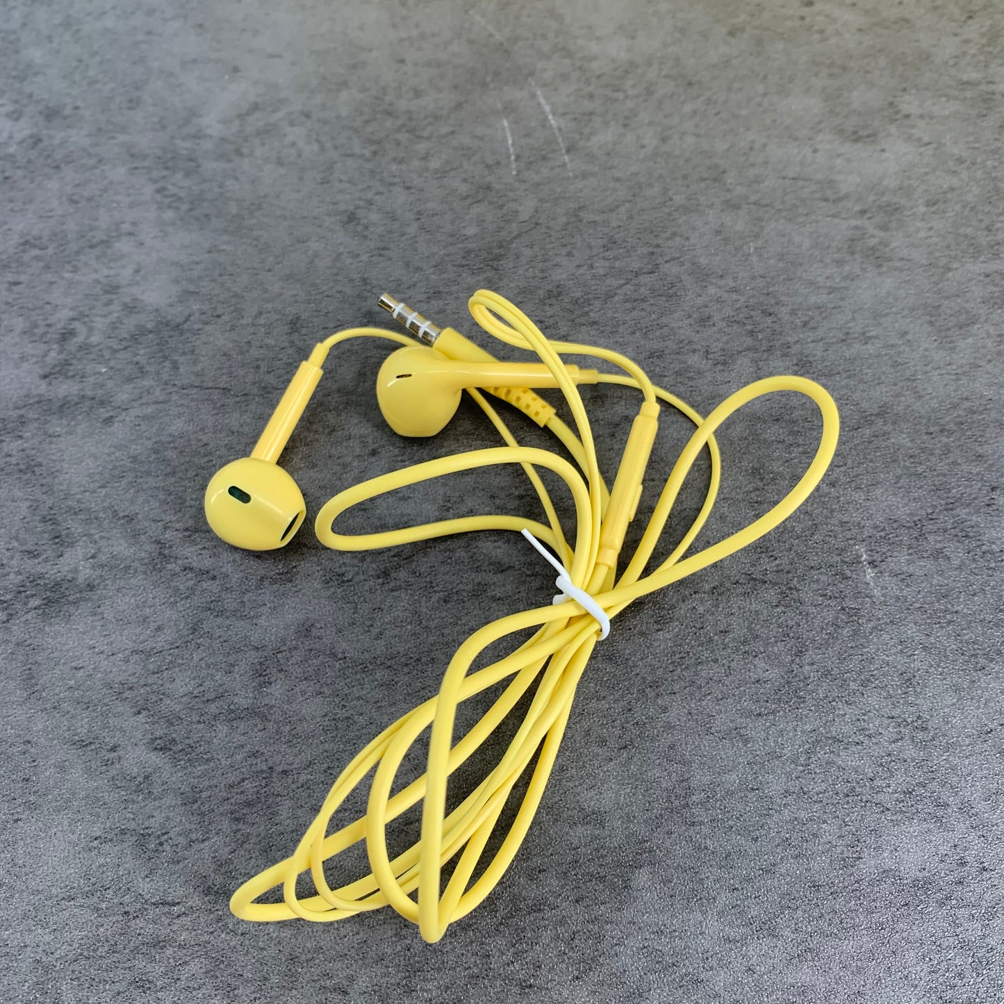 JIMALL Yellow 3.5mm Jack Wired Earphones with Microphone