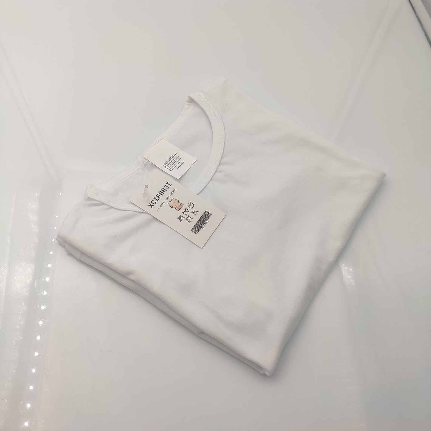 XCIFBHJI Premium Cotton T-shirt in White