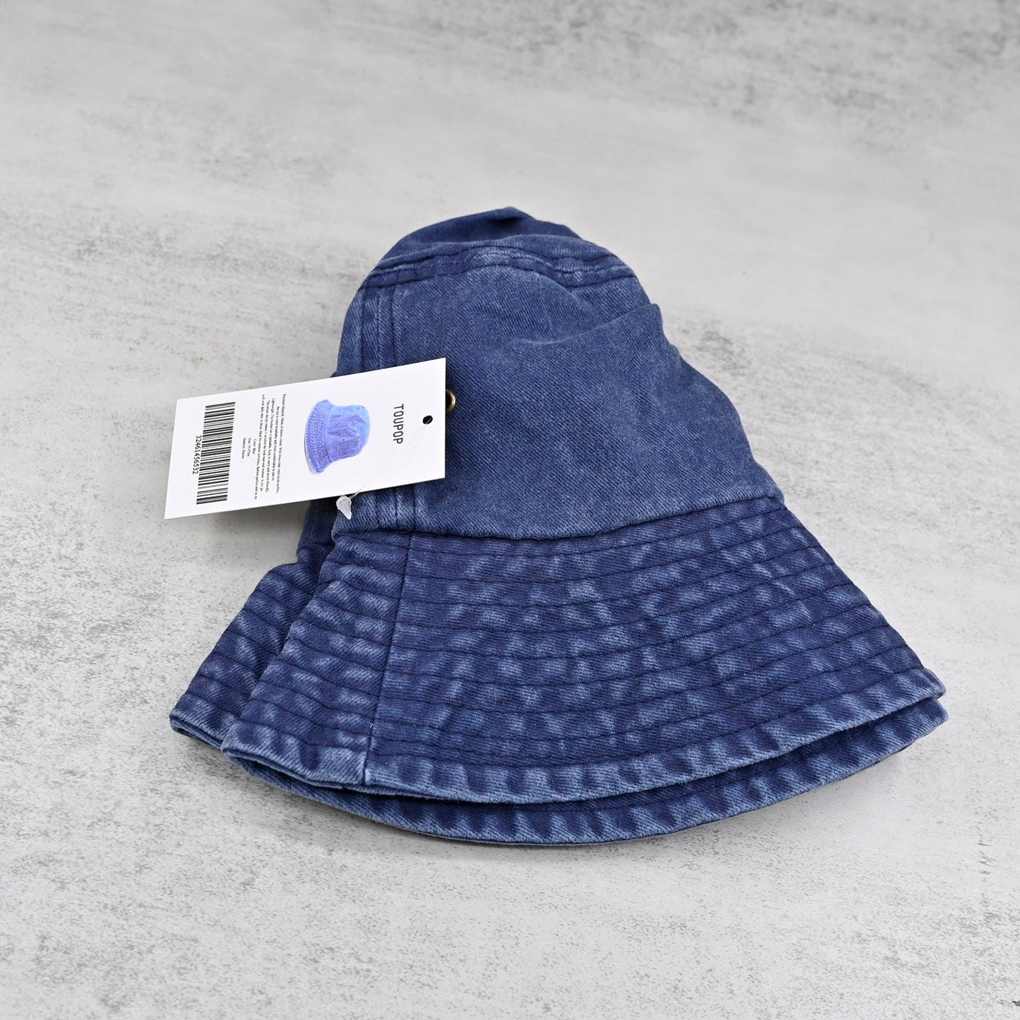 TOUPOP Hats Denim Bucket Hat for Women Sun Beach Hat