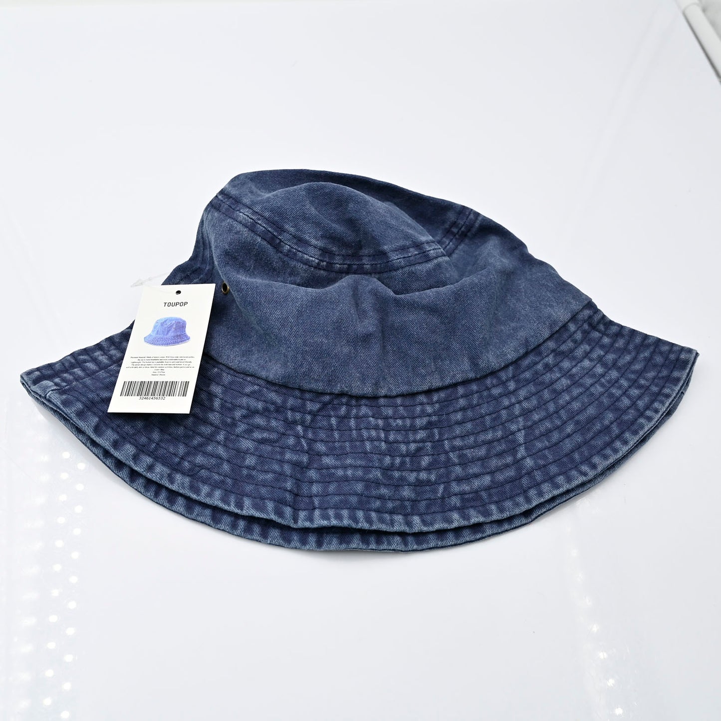 TOUPOP Hats Denim Bucket Hat for Women Sun Beach Hat