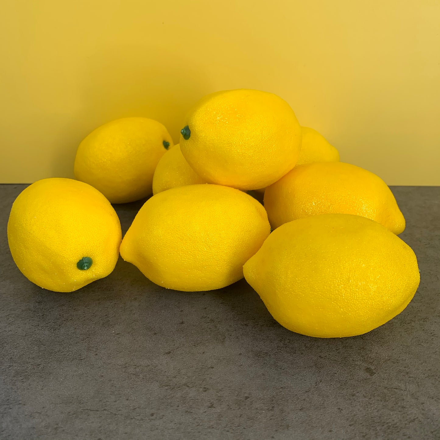 MEILIY 8 Pcs Artificial Lemon, Fake Lemon for Home House Kitchen Party Decoration in Yellow