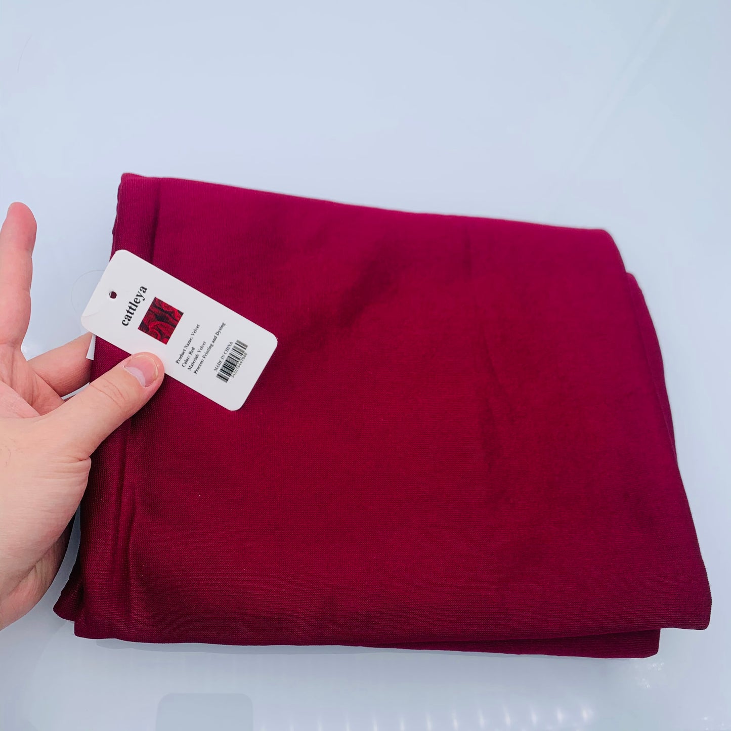 cattleya Red Velvet Cloth Tablecloth Velvet Thickened Stage Screen Curtain Sofa Fabric