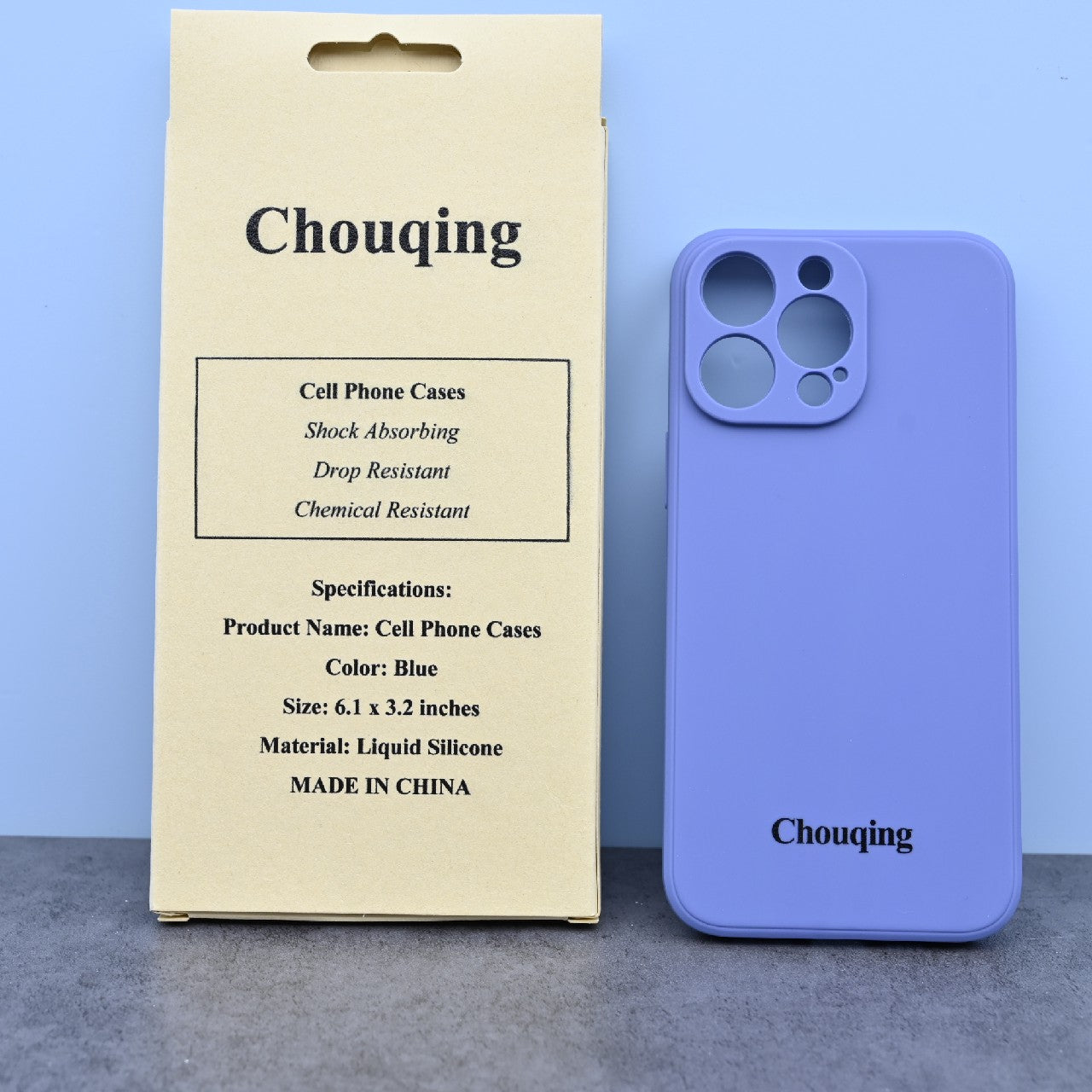 Chouqing Cell Phones Protective Cases Silicone Case for iPhone 14 Pro in Blue