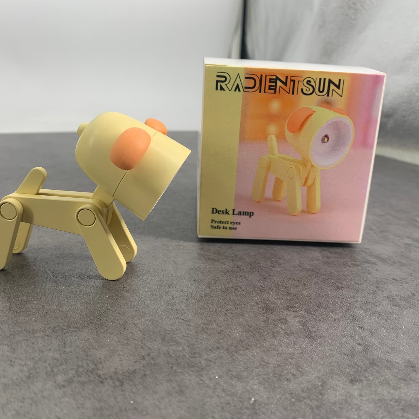 RADIENTSUN Yellow Cartoon Cute Mini Desk Lamp for Home Office