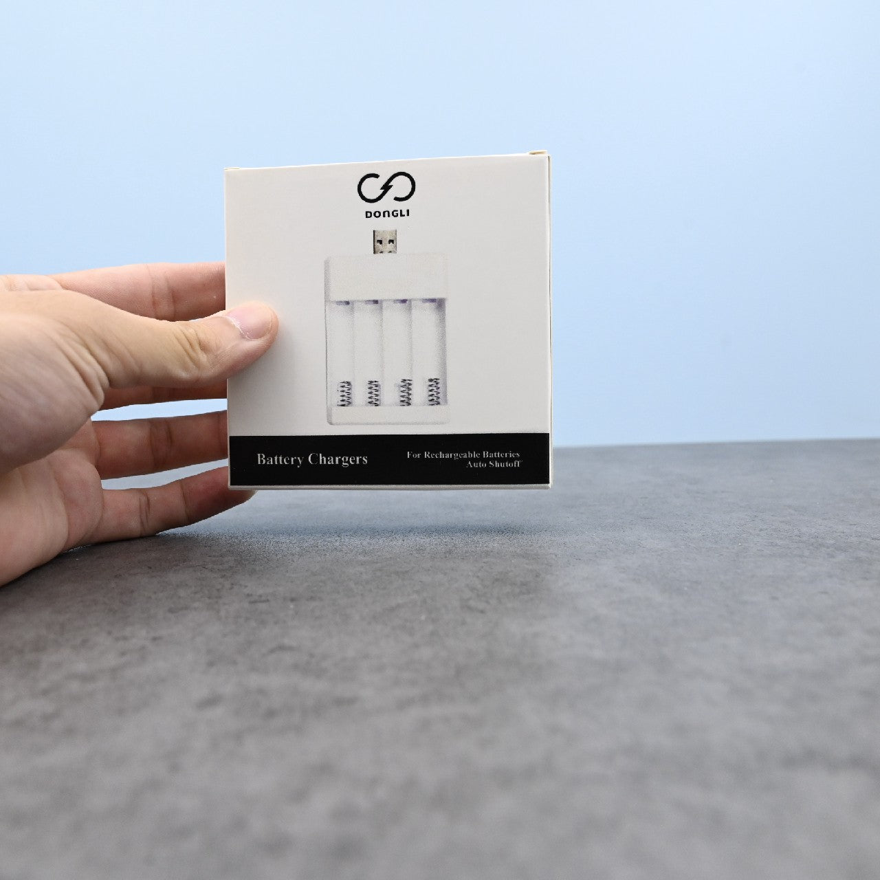 DONGLI 3 Charging Slots Battery Chargers USB High-Speed Charging for Rechargeable Batteries