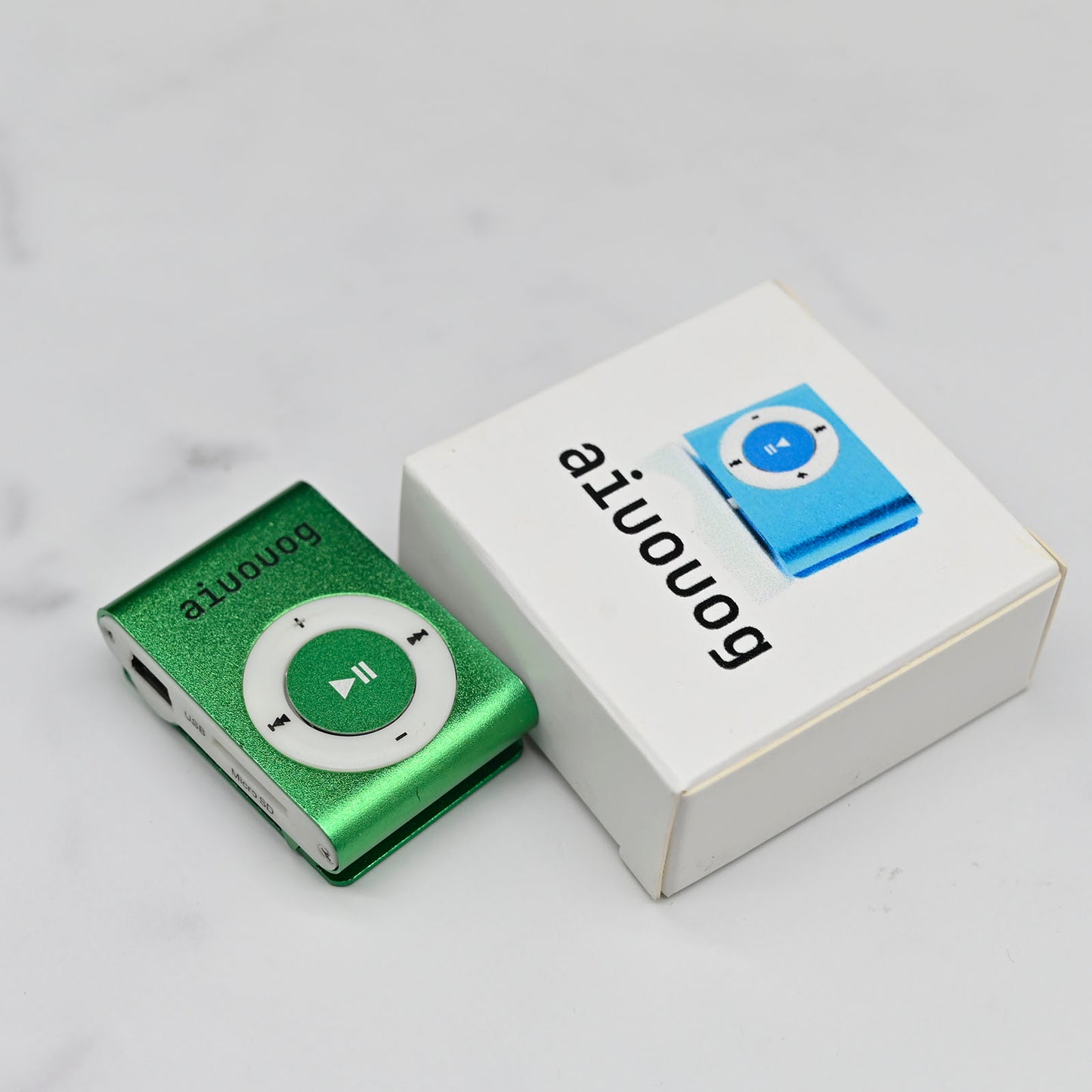 aiuouog Mini Clip MP3 Player in Green