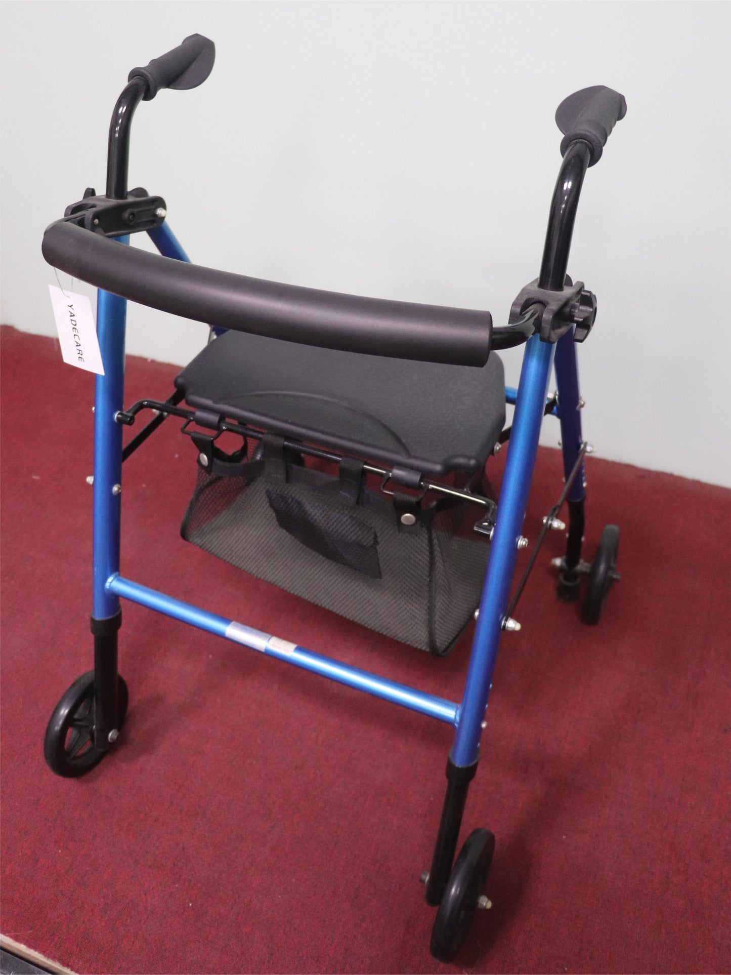 YADECARE Disabled Scooter, Wheelchair, Handicapped Wheelchair, 4 Wheels, with Armrests Black