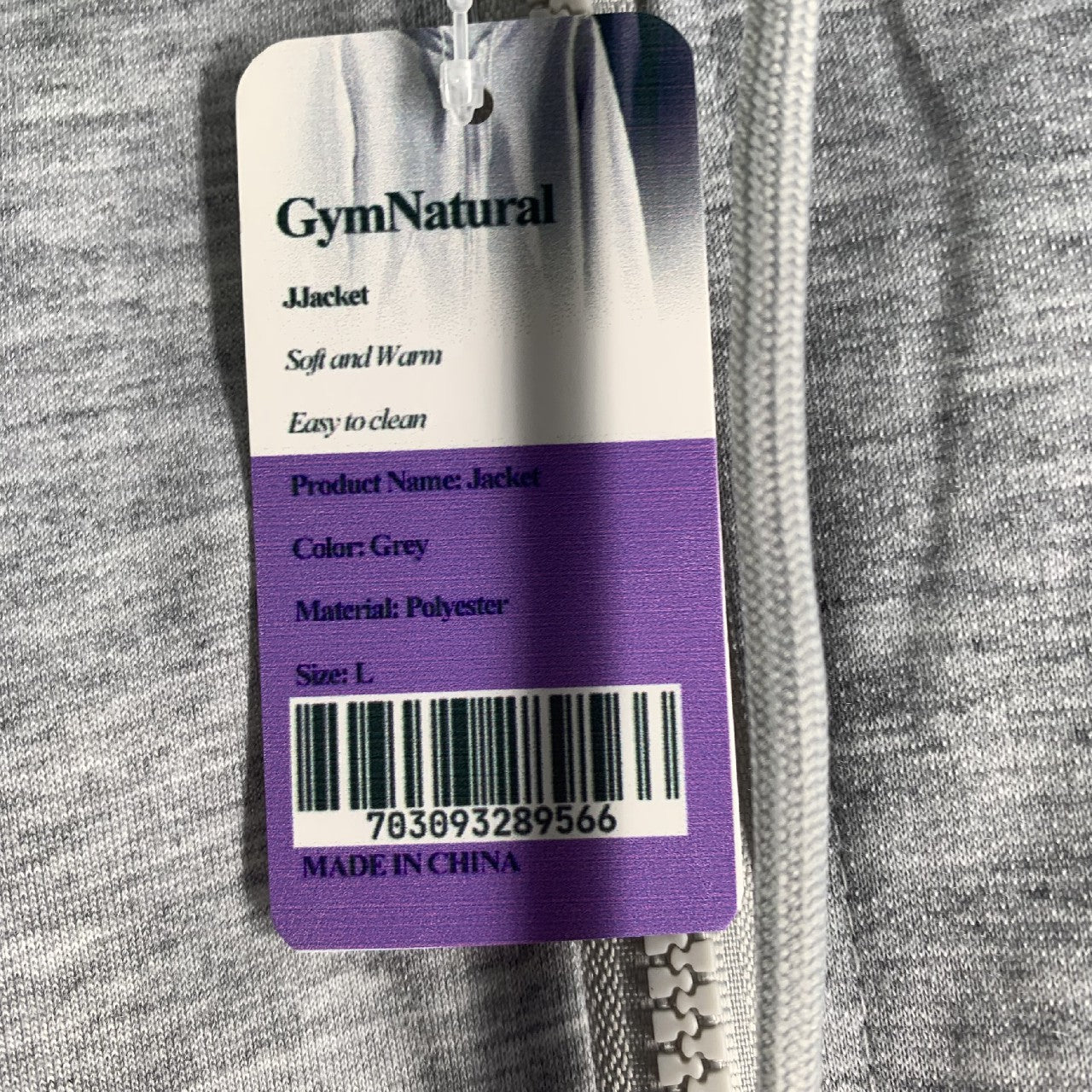 GymNatural Outer Jacket For Men Women Teen Casual Drawstring Jacket In Grey