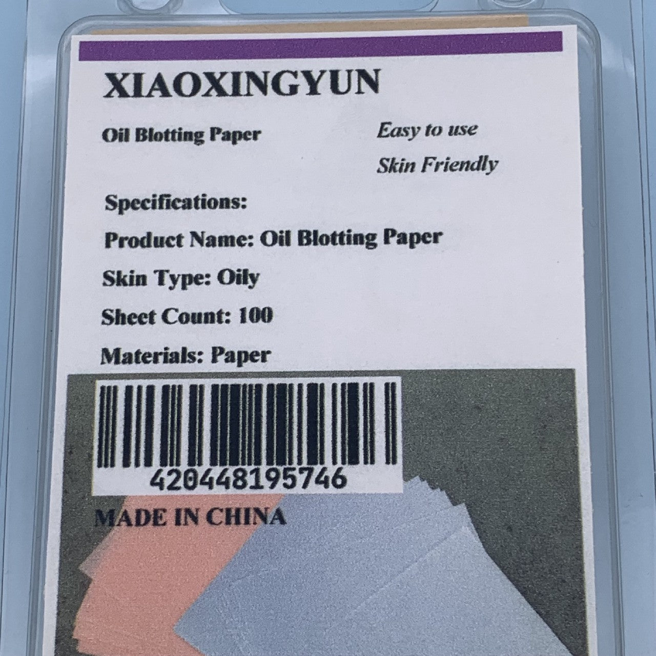 XIAOXINGYUN Blotting Paper Oil Absorbing Sheets Oil Absorbing Tissues for Oily Skin