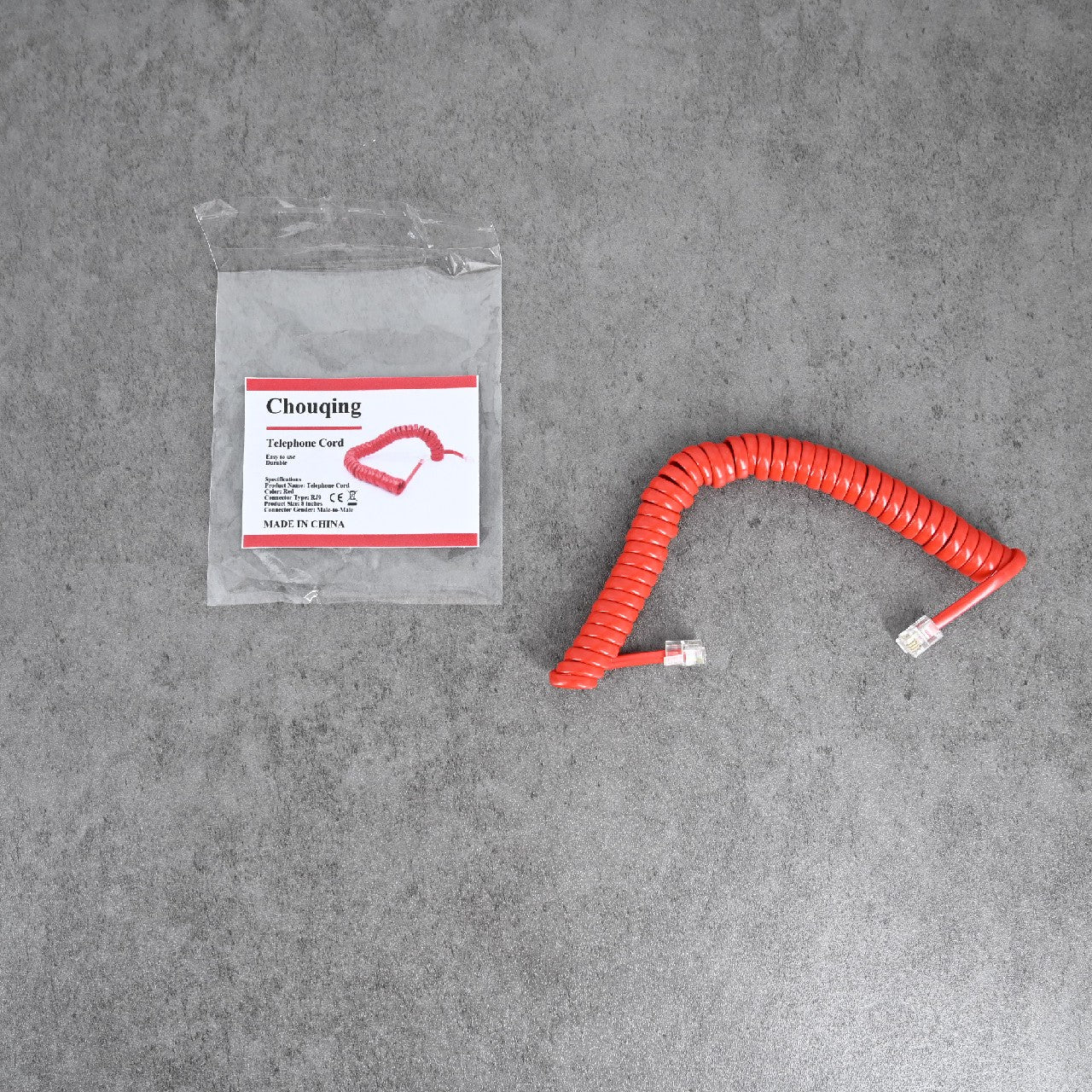 Chouqing Telephone Cord in Red