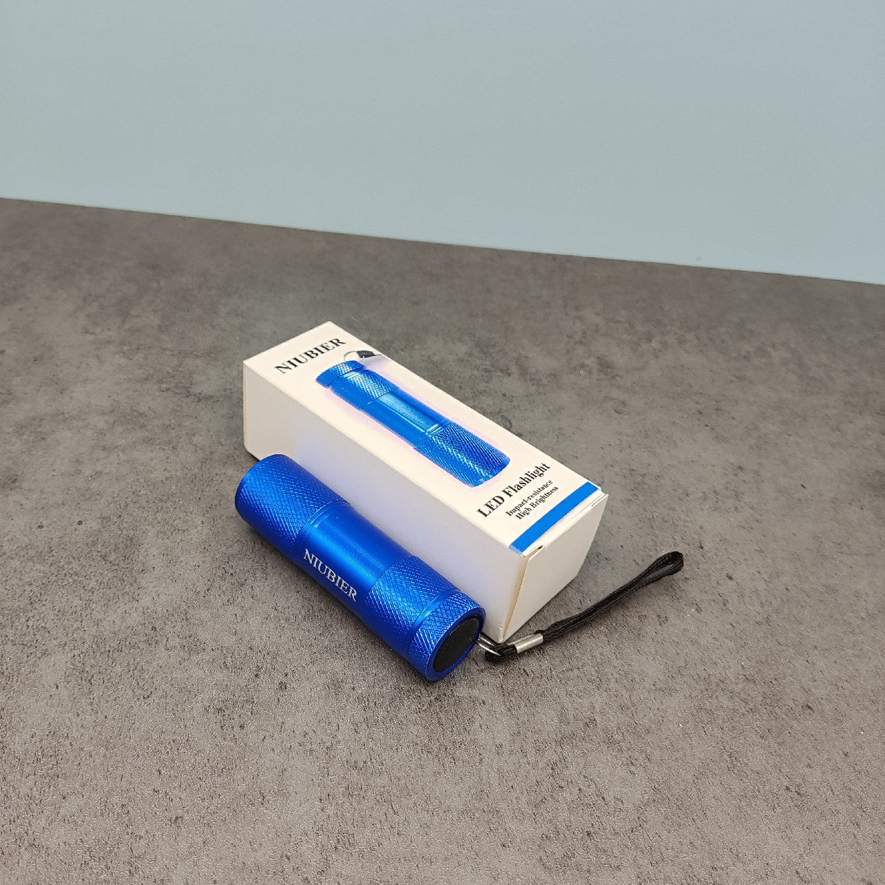 NIUBIER Small LED Flashlight High Lumens Ultra Bright Mini Flash Light In Blue