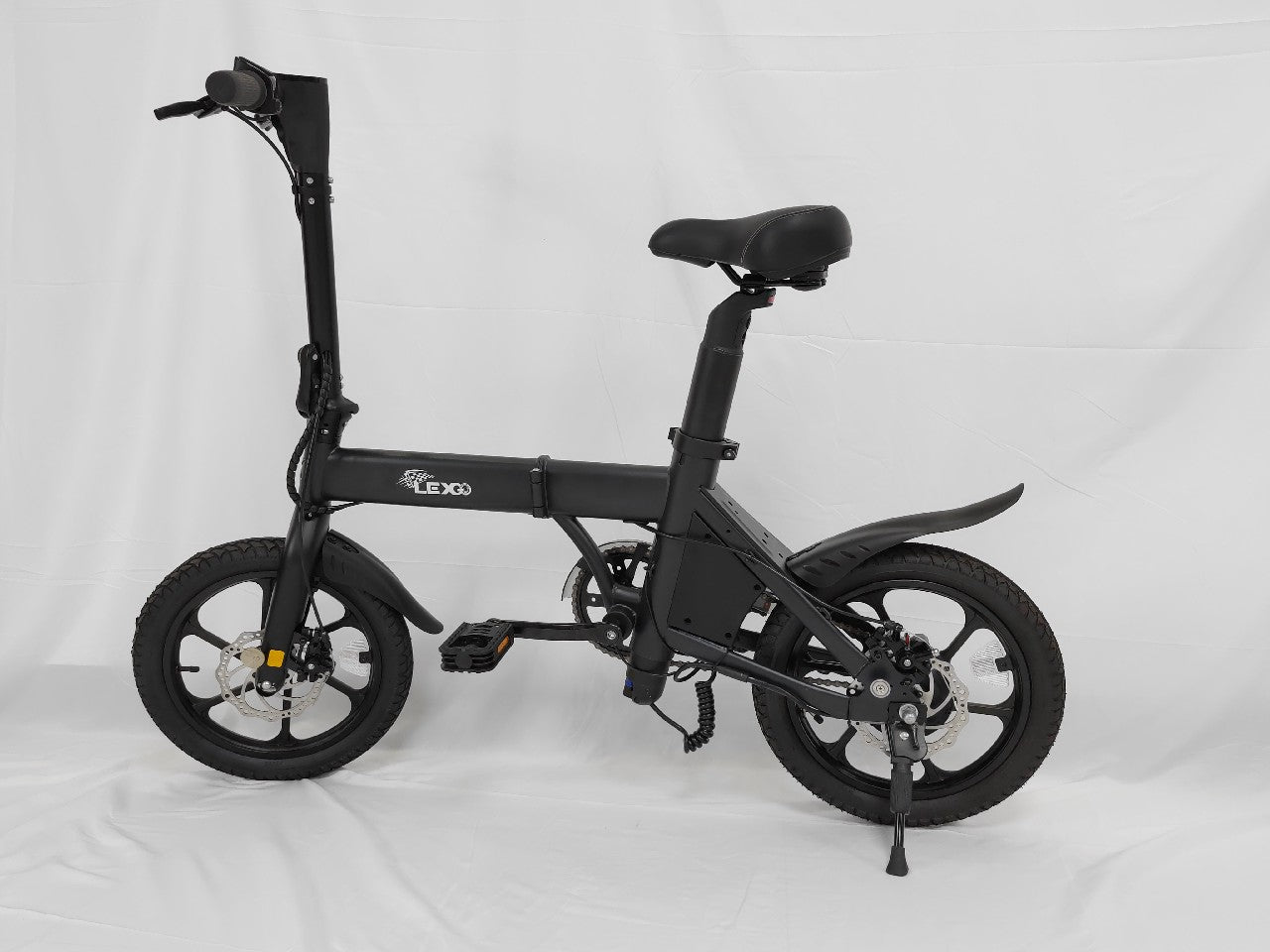 LEXGO Electric Bicycle, 16'' Electric Bike for Adults with 15.5MPH 250W Folding Electric Bike with Removable 36V 270WH Lithium-Ion Battery Throttle & Pedal Assist, LED Display, Black