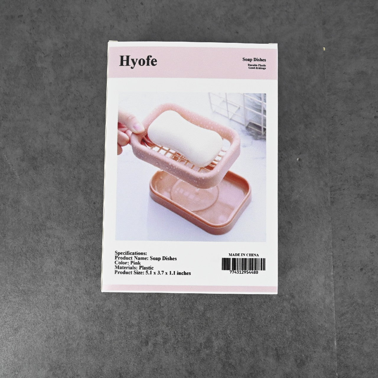 Hyofe Soap Boxes Soap Holder for Shower Bathroom Kitchen Sink in Pink