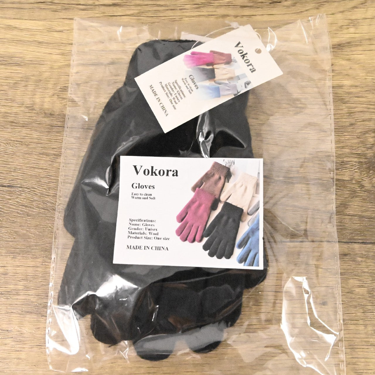 Vokora Women Men Knitted Woolen Gloves Winter Full Finger Mittens