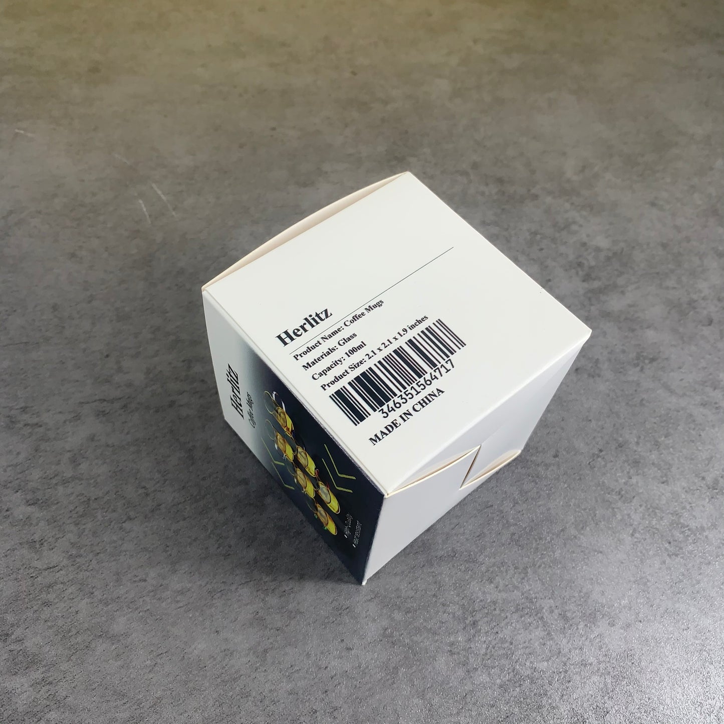 Herlitz Heat-resistant Glass Tea Set Color Handle Tea Cup Elegant