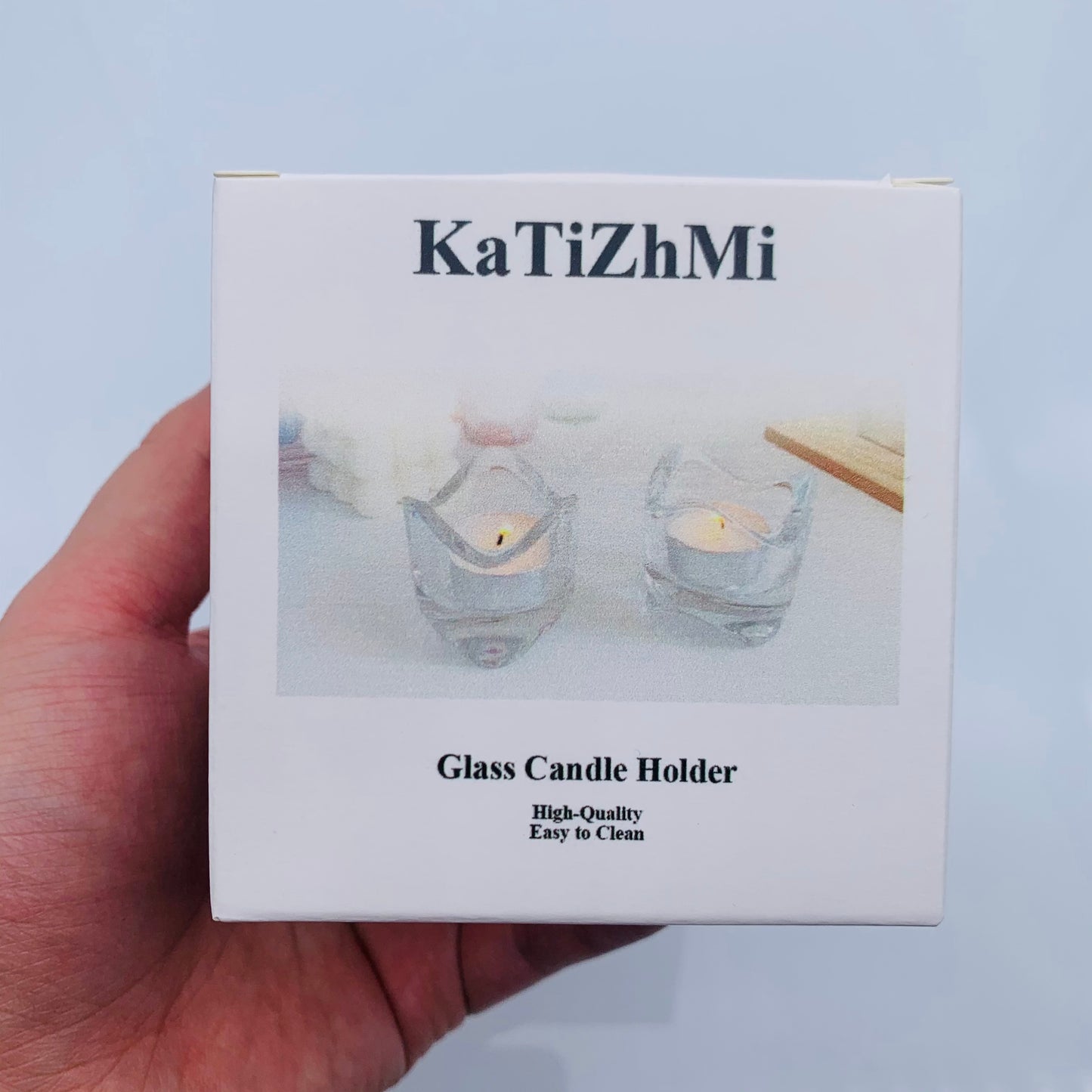 KaTiZhMi Glass Candlesticks Holder Fine Transparent Crystal Glass Candlestick Dining Home Decoration