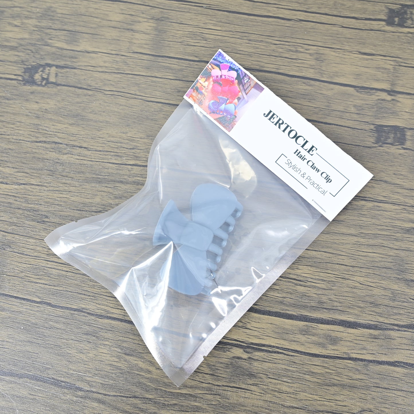 JERTOCLE 1PC 3.7 Inch Hair Claw Clip for Thin Thick Curly Hair in Blue