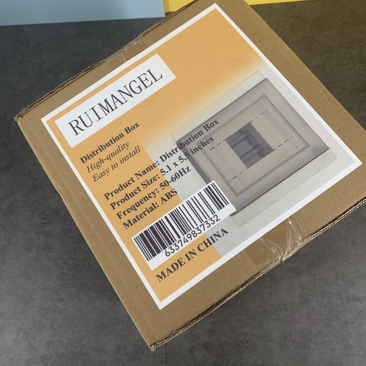 RUIMANGEL Type D Economic Distribution Box 2-5 Plastic Strong Electric Distribution Box ABS for Circuit Breaker Indoor