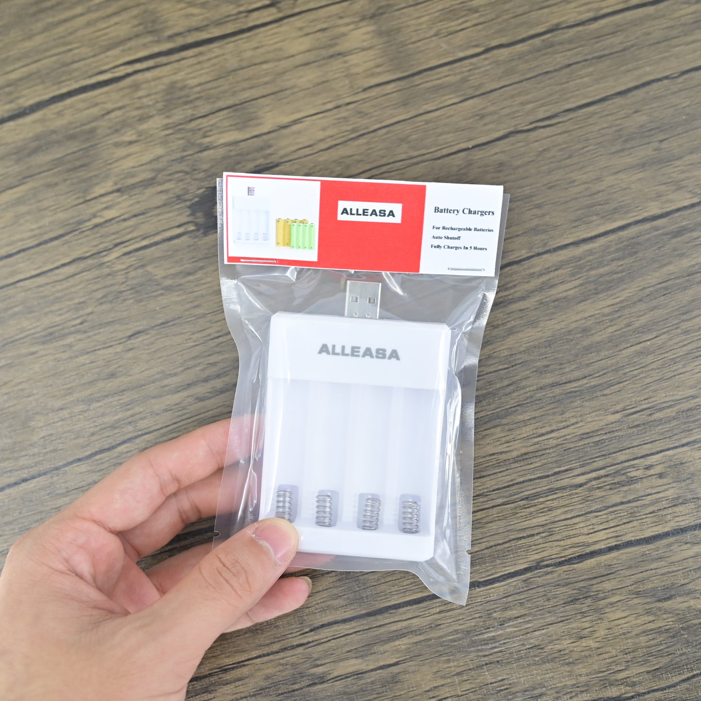 ALLEASA 4 Charging Slots Battery Chargers for AA/AAA Rechargeable Batteries