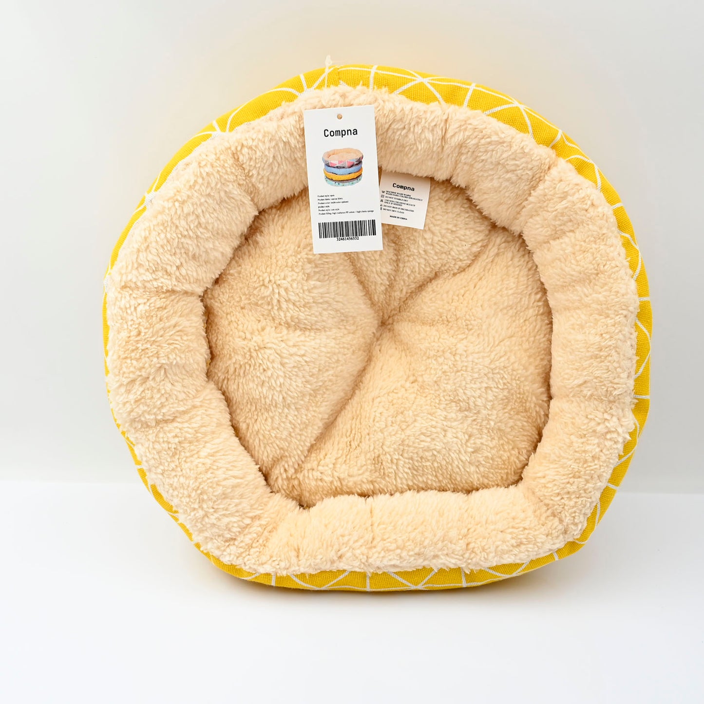 Compna Pretty Plush Dog Beds Calming Bed Cushion Beds for Household Pets