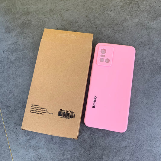 Bevitay Vivo S10 Phone Case Liquid Silicone Phone Case, Simple Phone Case (Pink)