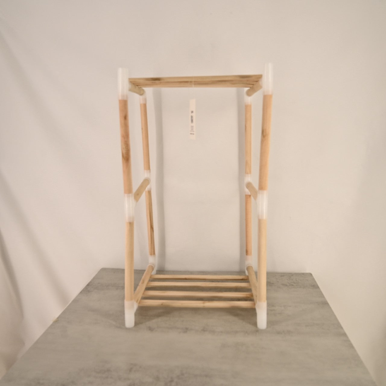 igulu 1 PC Wood Display Stand Easy-assemble with Reinforced ABS Connectors