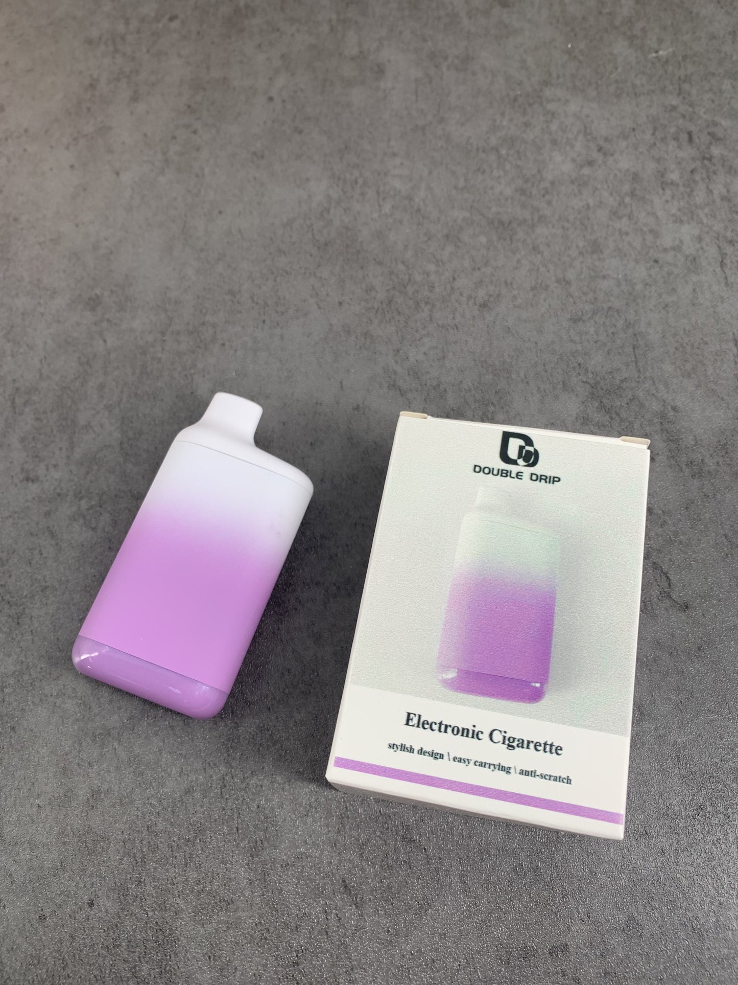 DOUBLE DRIP Light Nicotine Grape Flavor Content E-cigarettes in Purple