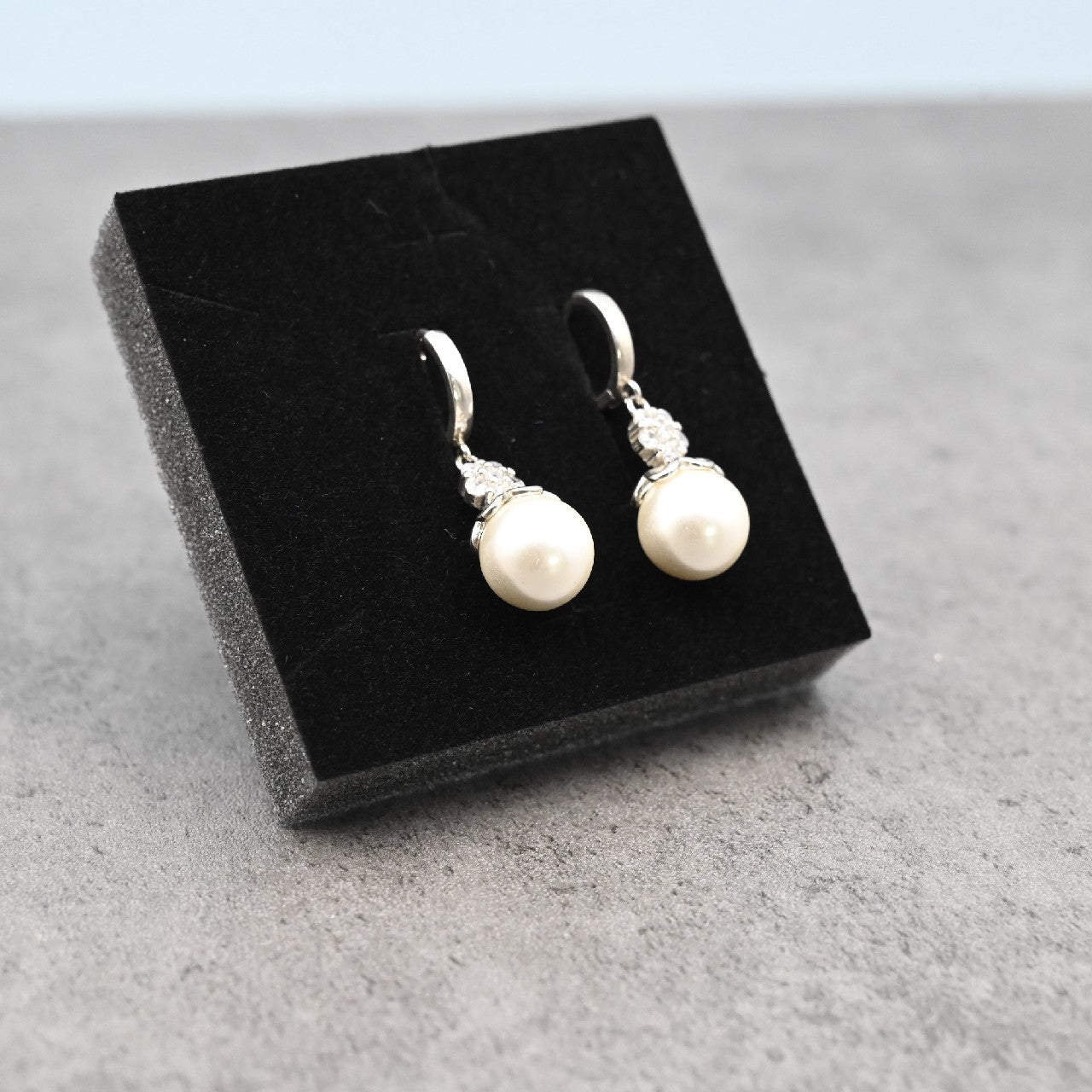 HAIXIAN 925 Sterling Silver Pearl Earrings Hypoallergenic Pearl Drop Earrings