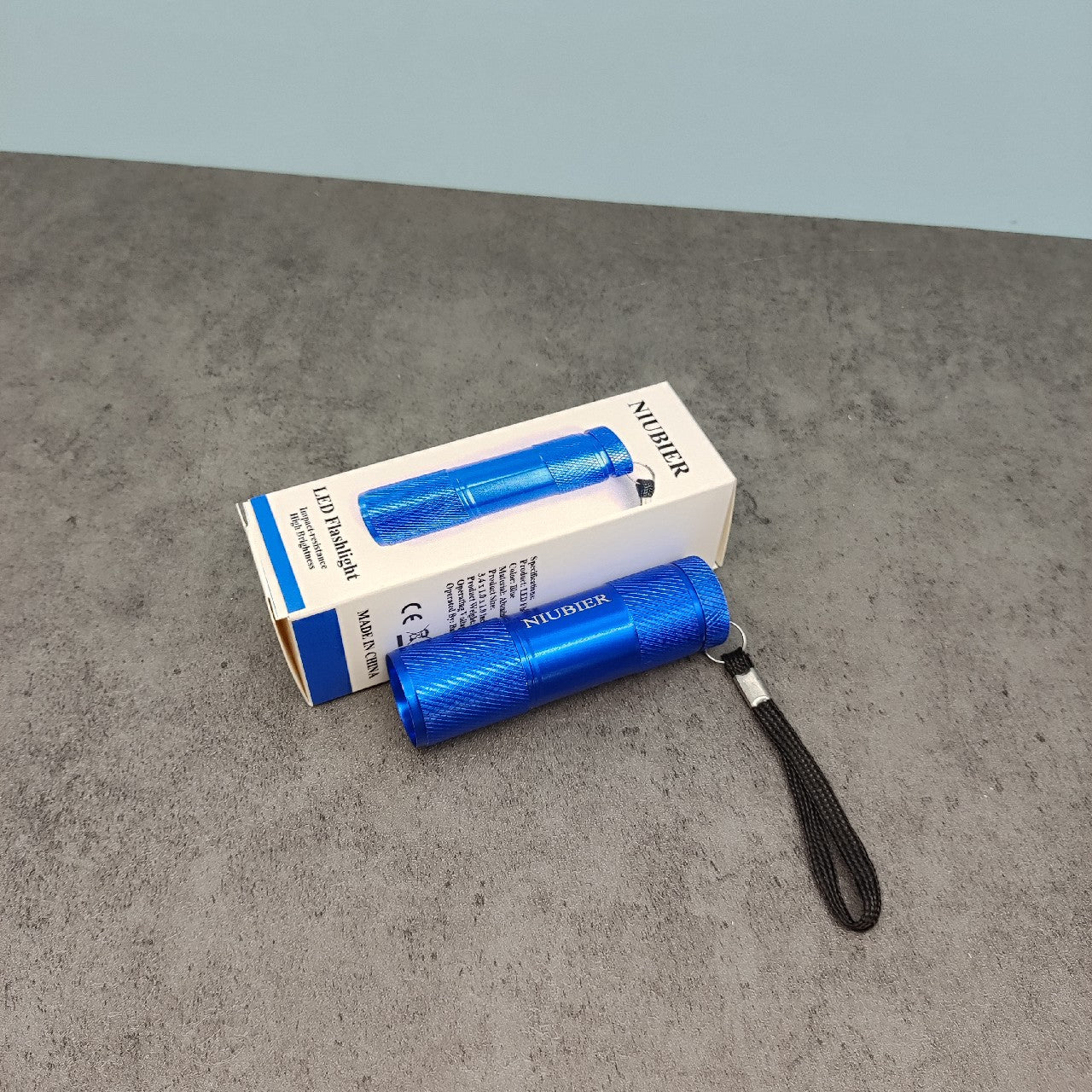 NIUBIER Small LED Flashlight High Lumens Ultra Bright Mini Flash Light In Blue