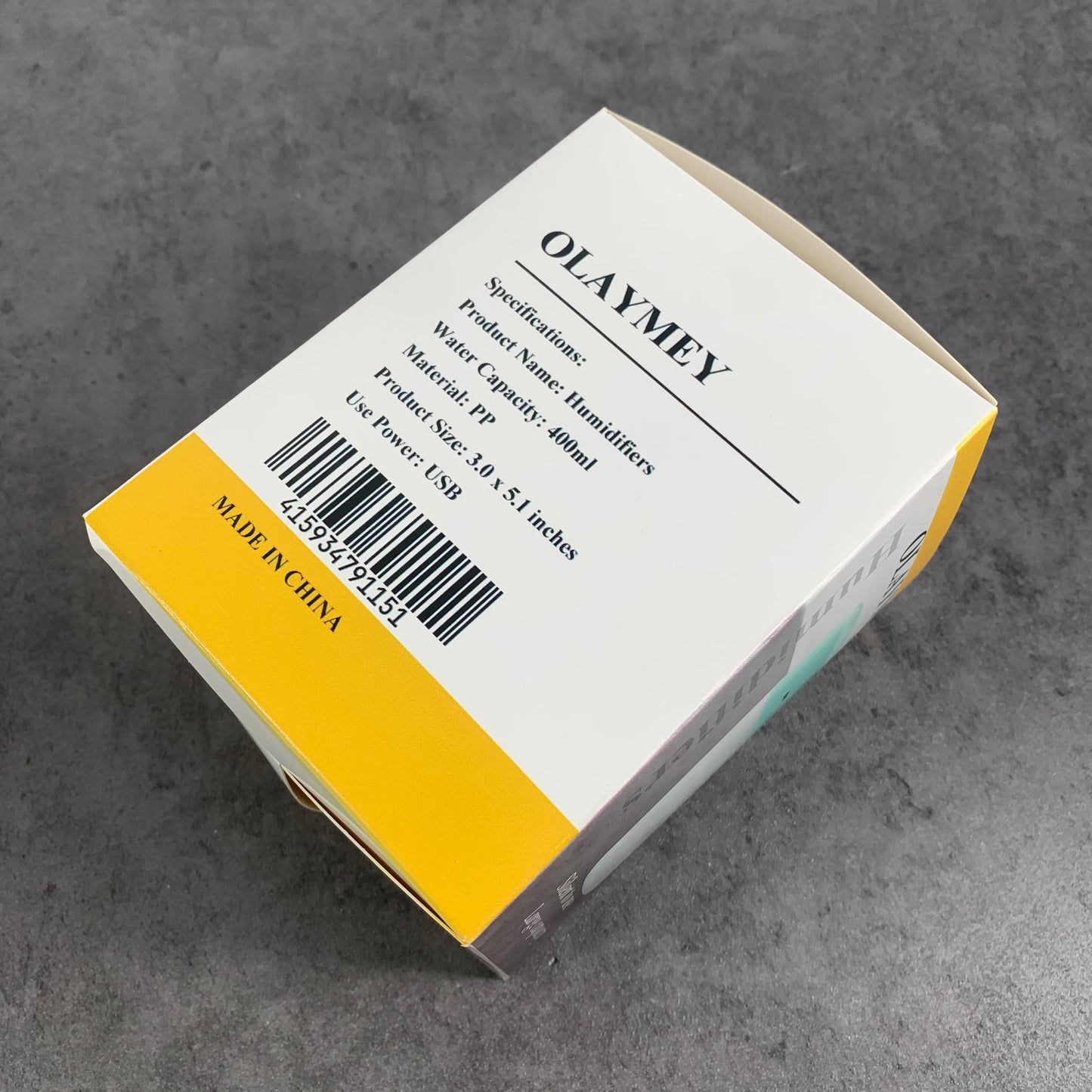 OLAYMEY USB Humidifier, Colorful Light 400ml Humidifier, Large Fog Volume Humidifier Green