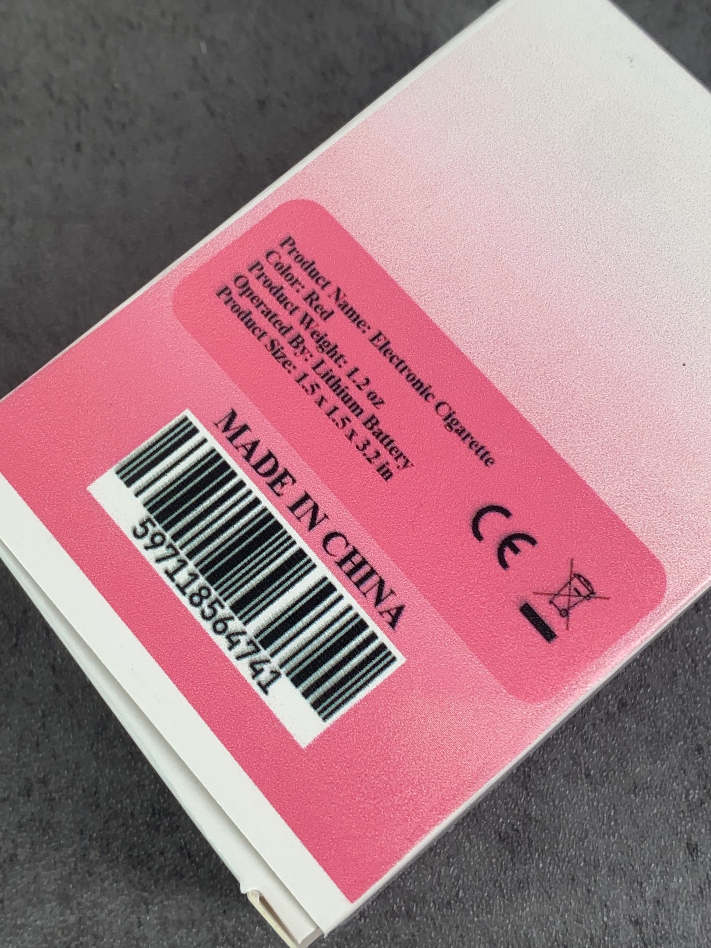 CUTWOOD Light Nicotine Strawberry Flavor Electronic Cigarette Red