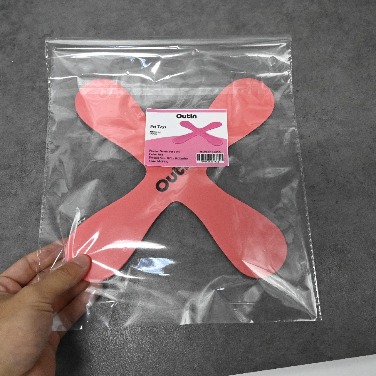 outin Pet Toy Durable Boomerang Soft Cross Boomerang for Sports Game Toy