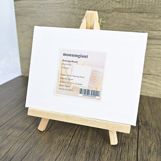 monumgiant Drawing Board White Blank Square Artist Canvas Wooden Board Frame