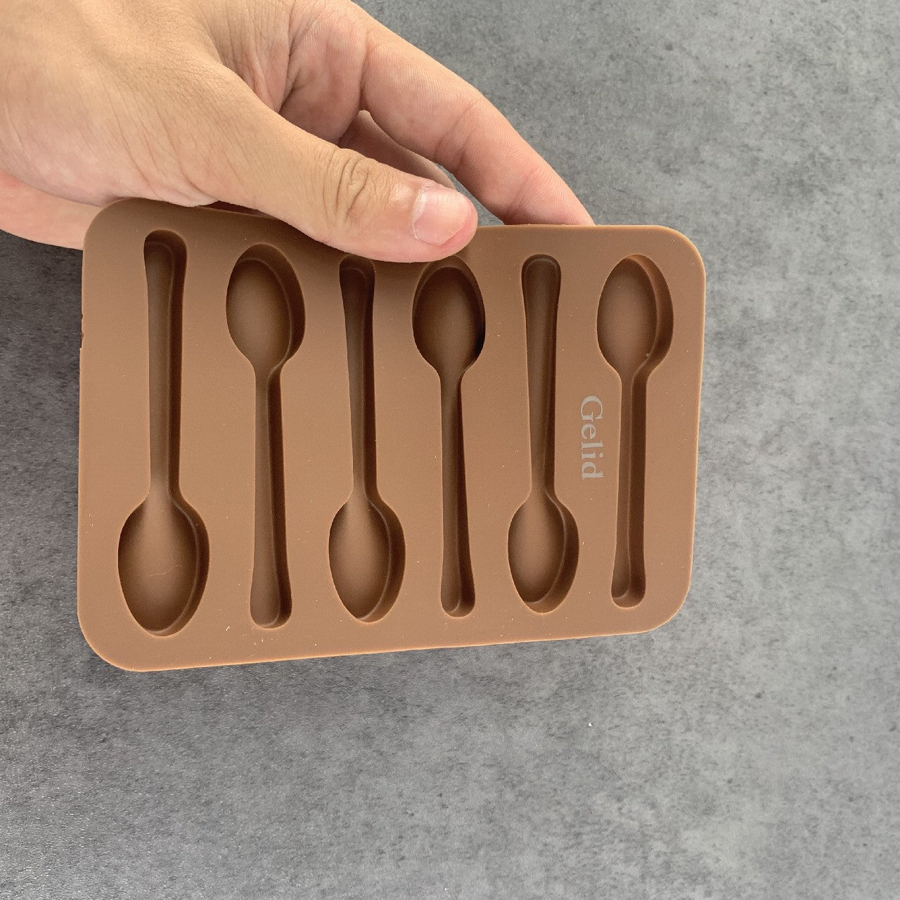 Gelid Non Stick Silicone Spoon Shape Chocolate Molds Cookery Molds In Brown