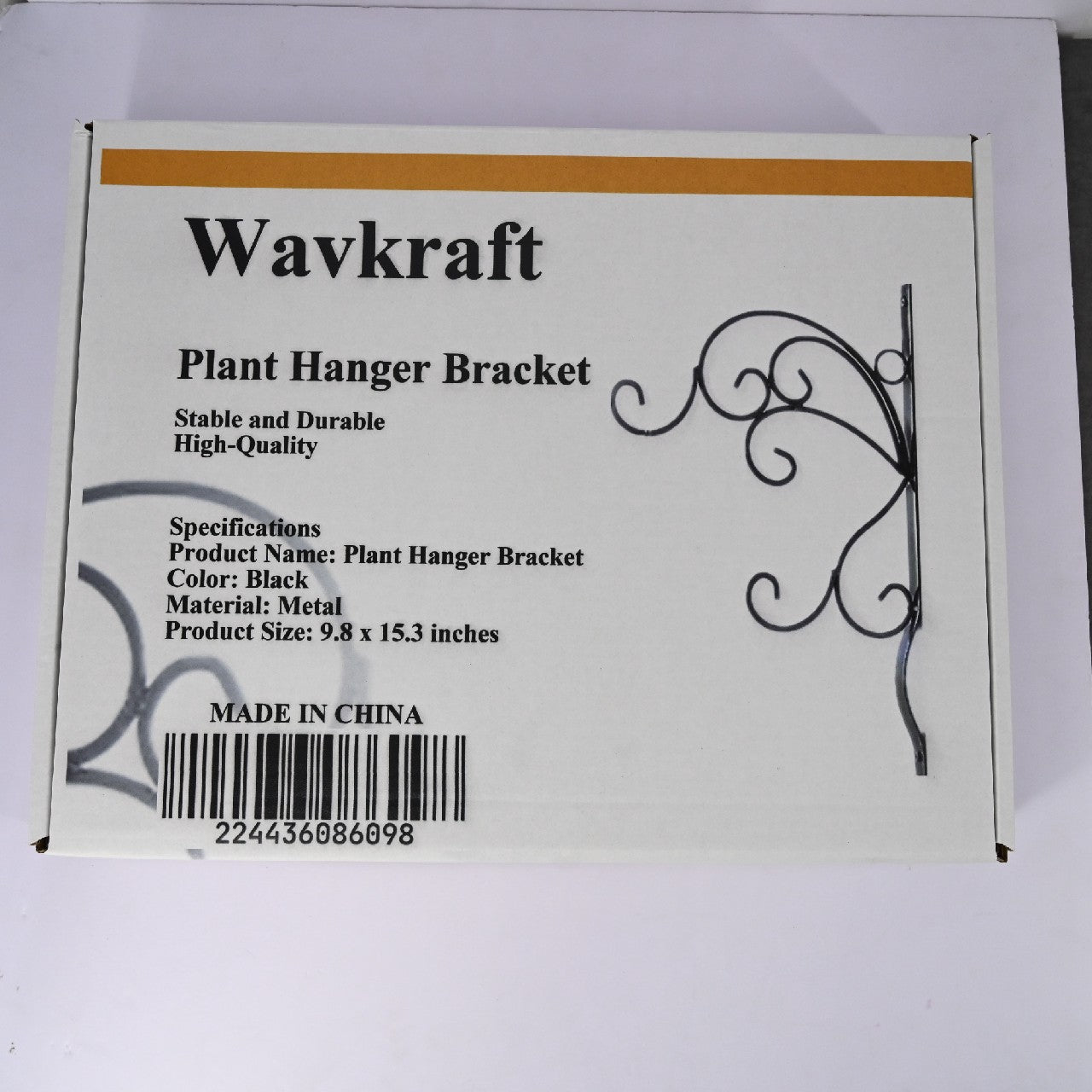 Wavkraft Plant Hangers of Metal Sturdy Plant Stand Indoor Outdoor Plant Hooks, Black